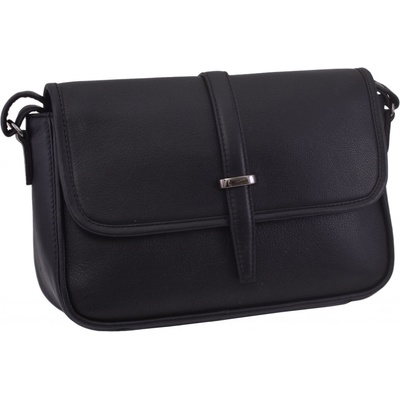 Mercucio dámská kožená crossbody kabelka černá 250117