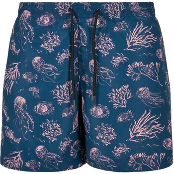 Urban Classics Бански гащета Urban classics Pattern swimming shorts - Blue (Nautical)