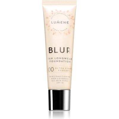 Lumene Blur 16h Longwear дълготраен фон дьо тен SPF 15 цвят 00 Ultra Light (Warm) 30ml