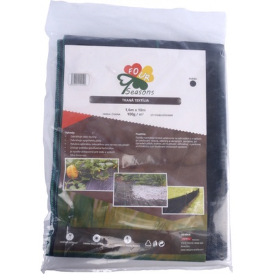 PEMI CORPORATION TKANÁ textília 100 g/m², rozmer 1,6 x 10 m, farba ČIERNA