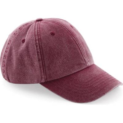 Beechfield B 655 Vintage 6 panelová nízkoprofilová COT530655d6299-vintage red Červená vintage