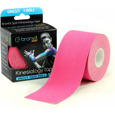 BronVit Sport Kinesiology Tape Růžová 5 cm x 5 m