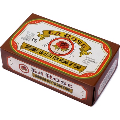 La Rose Sardinky v olivovom oleji s nakladanou zeleninou „Pickles“ 125g