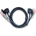 ATEN usb dvi-i еднопосочен kvm кабел 3 м черен 2l-7d03ui (2l-7d03ui)