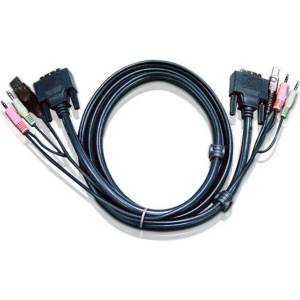 ATEN usb dvi-i еднопосочен kvm кабел 3 м черен 2l-7d03ui (2l-7d03ui)