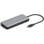 ASSMANN 8-портова USB-C докинг станция, макс. 4K/60Hz с HDR, HDMI, макс. 2 MST монитора, USB-A 3.2 Gen2, Gigabit Ethernet, SD/Micro SD, PD 100W (DA-70915)