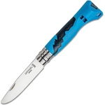 Opinel Детски сгъваем нож Opinel №7 Outdoor Junior Blue, острие 8 см, SOS свирка (001898-pe)
