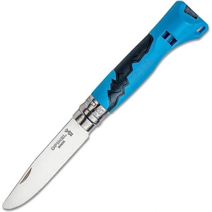 Opinel Детски сгъваем нож Opinel №7 Outdoor Junior Blue, острие 8 см, SOS свирка (001898-pe)