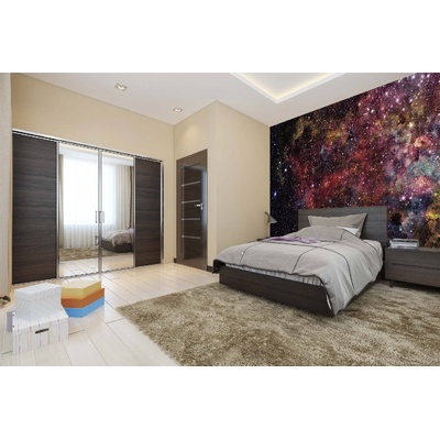 DIMEX ART Самозалепваща се флизелинова фототапета тъмна галактика 375 x 250 см