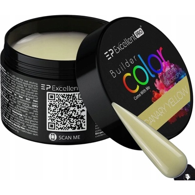 Excellent Pro stavební gel s tekutou pamětí na nehty Pastel Canary Yellow 15 g