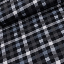 Flanel bavlněný K-4 šedá kostka, š.150cm (látka v metráži)