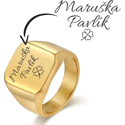 Šperky4U Personalizovaný ocelový prsten OPR305GD