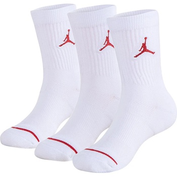 Image 1 of Air Jordan Детски чорапи Air Jordan 3 Pack Crew Socks Children's - White