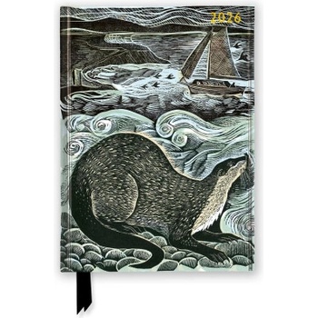 Flame Tree Publishing Angela Harding: Shetland Otter and Windsong 2026 Luxury Diary Planner - Page to View with Notes