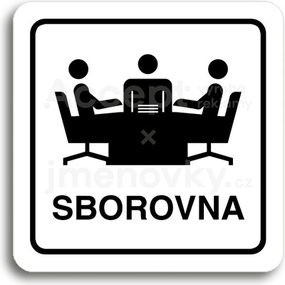 ACCEPT Piktogram sborovna - bílá tabulka - černý tisk
