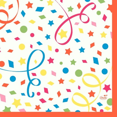 DUNI servítky 3-Ply Confetti 33X33Cm 50ks