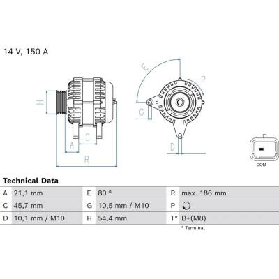 Alternátor BOSCH 0 986 084 640