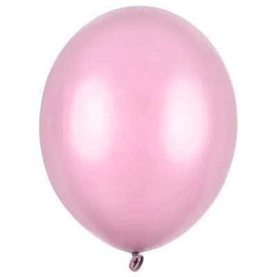 Party Deco Латексови Балони Металик, Розово - 12 см (sb5m-081)