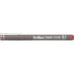 Artline Drawing System 0.1 червен (EK-231 RED)