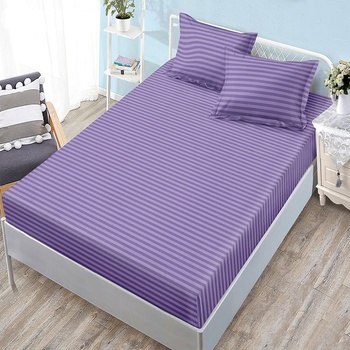 EmonaMall Едноцветен долен чаршаф с ластик и две калъфки (за матрак от 160x200 до 180x200) EmonaMall, 3 части - Модел S18232 (S18232-3333f5-2)