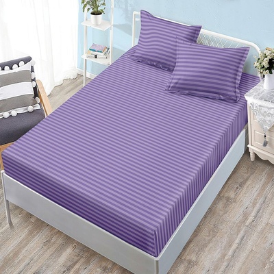 EmonaMall Едноцветен долен чаршаф с ластик и две калъфки (за матрак от 160x200 до 180x200) EmonaMall, 3 части - Модел S18232 (S18232-3333f5-2)