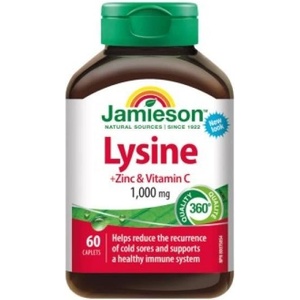 Jamieson Лизин 1000 mg с цинк и витамин C 60 таблетки (IP1662)