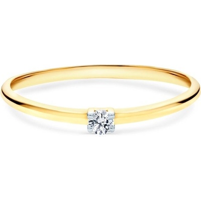 Savicki Zásnubní prsten žluté zlato diamant SAVP D 21026 PI