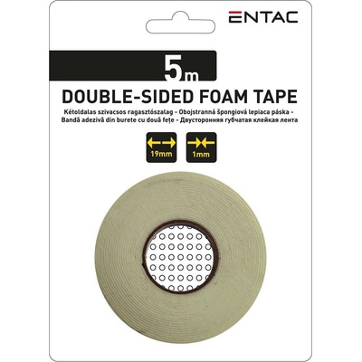 Entac Obojstranná Penová lepiaca páska 1 mm x 19 mm x 5 m
