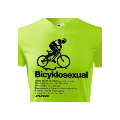 Funkční cyklo tričko Bicyklosexual, Neonově zelená