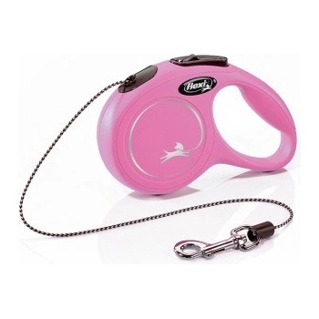 flexi New Classic Rope Pink автоматичен повод за кучета и котки - 0.2кг