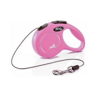 flexi New Classic Rope Pink автоматичен повод за кучета и котки - 0.2кг