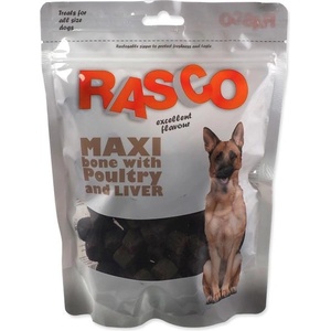 Rasco Лакомство Rasco макси кост с птиче месо и черен дроб 5см 450г (4904-65370)
