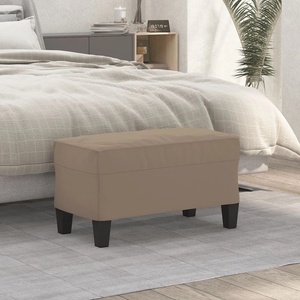 vidaXL Пейка, таупе, 70x35x41 см, микрофибърен плат (349445)