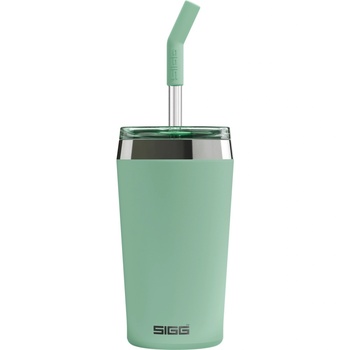 SIGG чаша за кафе Helia Milky Green 0.45L, термо чаша (светлозелена, със сламка) (6015, 10) (6015,10)