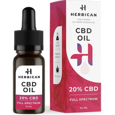 Herbican plnospektrálny CBD olej, 20 %, 10 ml
