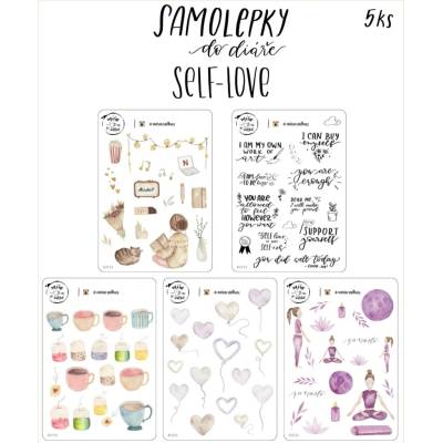 Míša v šálku sada samolepek self Love