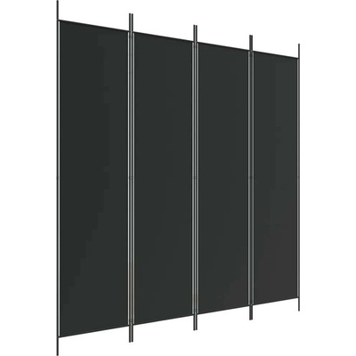 VidaXl paraván 4-panelový 350185 200 x 200 cm černý