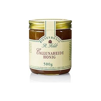 Rüdiger Feldt Imkerei + Bienenprodukte Med Callunaheide červeno-hnědý krémový intenzivní aroma 500 g