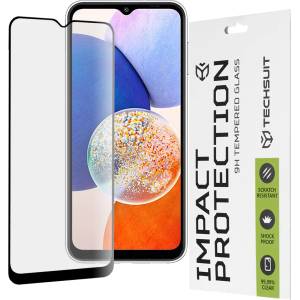 Techsuit Протектор за Samsung Galaxy A14 4G / A14 5G - 111D Full Cover / Full Glue Glass - Черен
