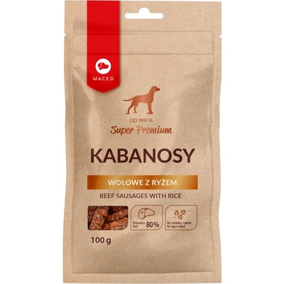 MACED Hovädzie kabanosy s ryžou 100 g