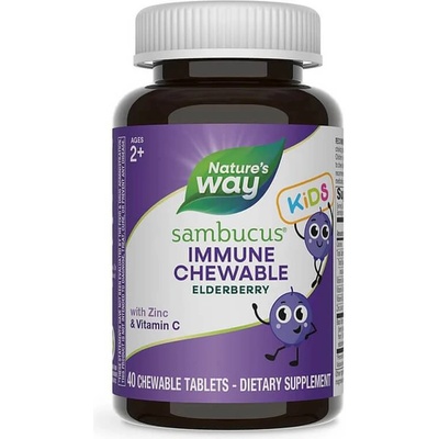 Nature's Way Sambucus for Kids, 40 таблетки, Nature's Way