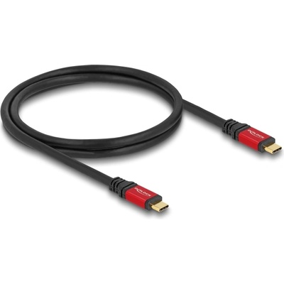 Delock Кабел Delock USB 5 Gbps, USB Type-C мъжки - мъжки, PD 3.0, 100 W, E-Marker, 1 м, червен метал