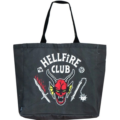 Cerdá Látková taška černá Hellfire Club Stranger Things