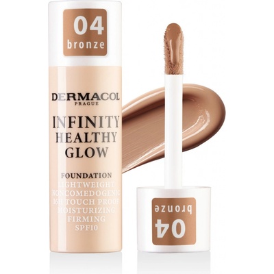 Dermacol Infinity Healthy Glow tekutý make-up SPF 10 04 Bronze 20 g