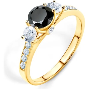 Image 1 of SAVICKI Годежен пръстен Dream: злато, черен диамант