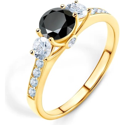 SAVICKI Годежен пръстен Dream: злато, черен диамант