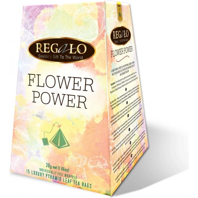 Regalo Flower Power zelený čaj porcovaný 15 x 2 g