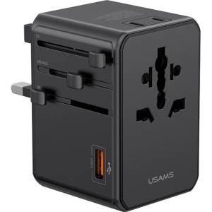 USAMS Мрежов адаптер USAMS 4в1 Universal Travel Charger T72 65W US/AU/EU/UK (Usa001767)