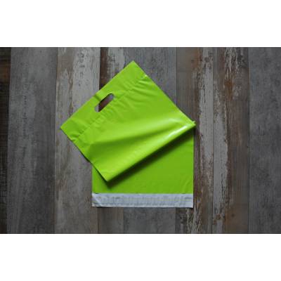 Zelená plastová obálka s uchem 360x630mm+50mm 100ks