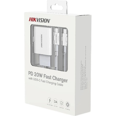 Hikvision Phone Charger KIT, 20W fast charger plus USB C to C fast charging cable (HS-FC20-E02)